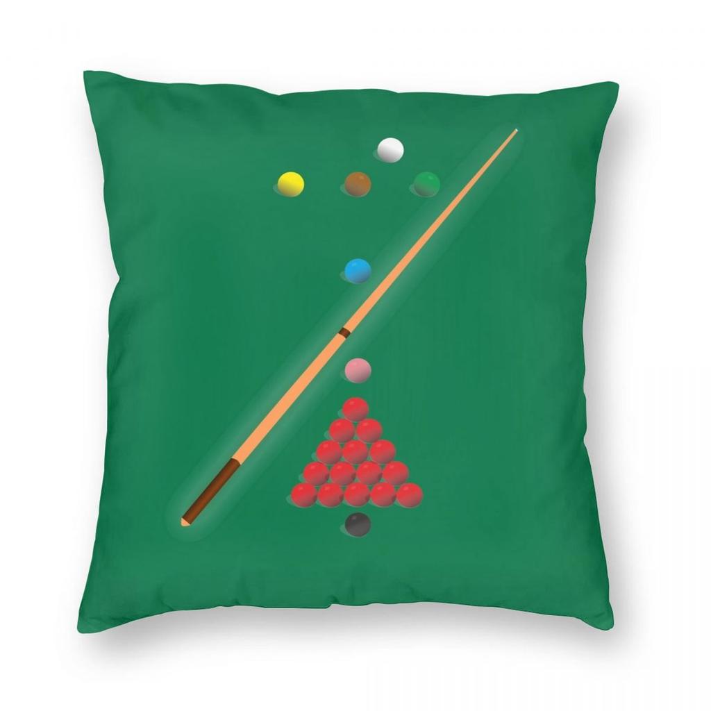 Snooker Balls Square Pillowcase Polyester Linen Velvet Printed Zip Decor Sofa Seater Cushion Cover