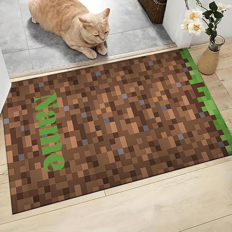 Custom Name Minecraft Adventure Quest Carpet Rug Customizable Soft Washable Anti-Slip Home Living Room Sofa Mats Personalized Rug. 0909408