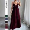 Elegant European & American Strappy Bandeau Long Dress - Autumn/Winter 2026 Women's Collection