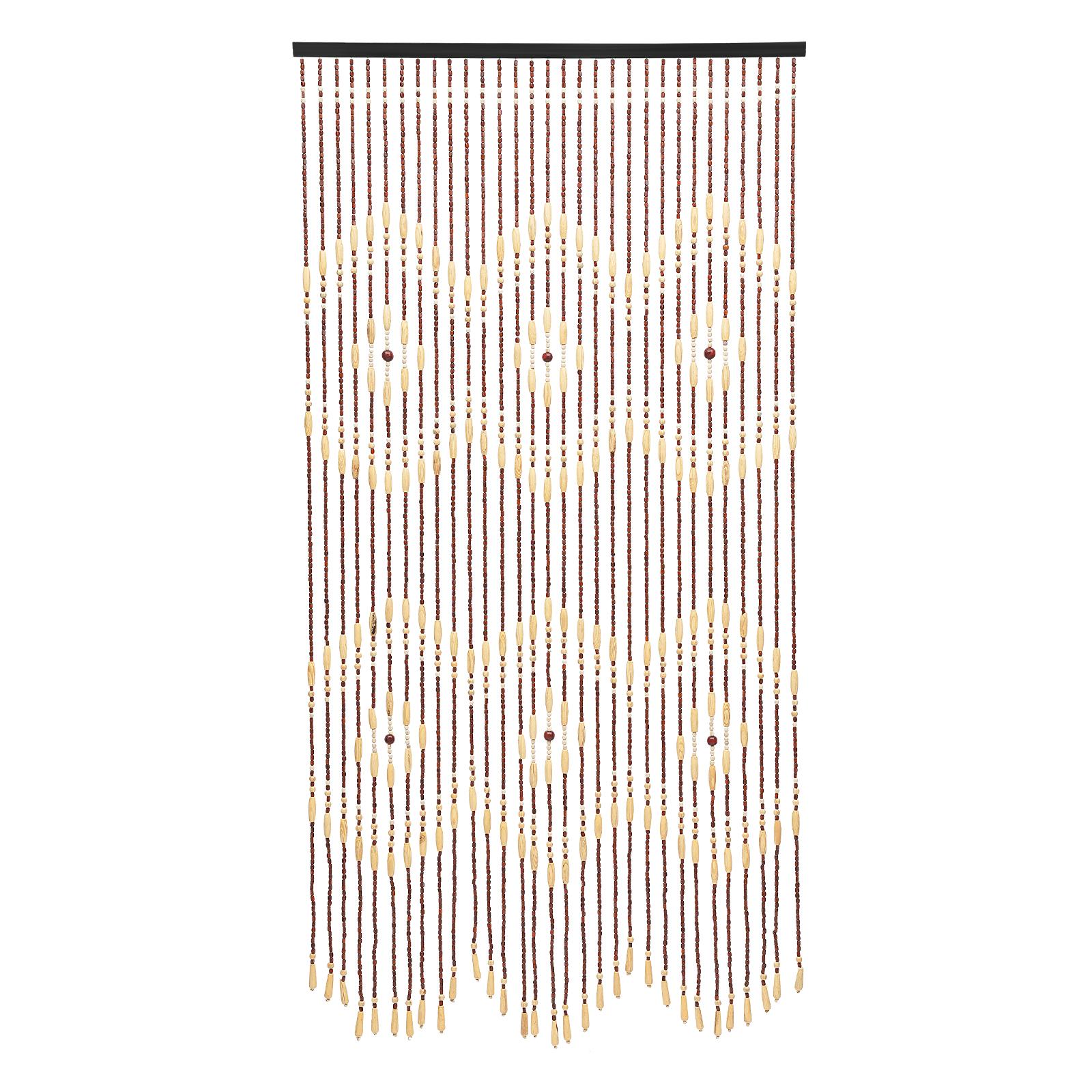 

35.5*69 дюймов Бохо-Богемный Натуральный Деревянный Дверной Занавес из Бусин Проем Бусины Бамбукоподобный Окно Входная Дверь Декор Занавески