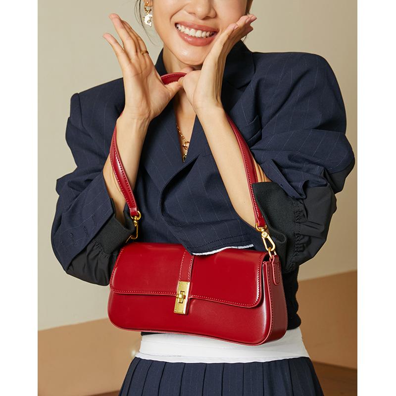 Geantă de subrat Genți de mână din piele despicată pentru femei