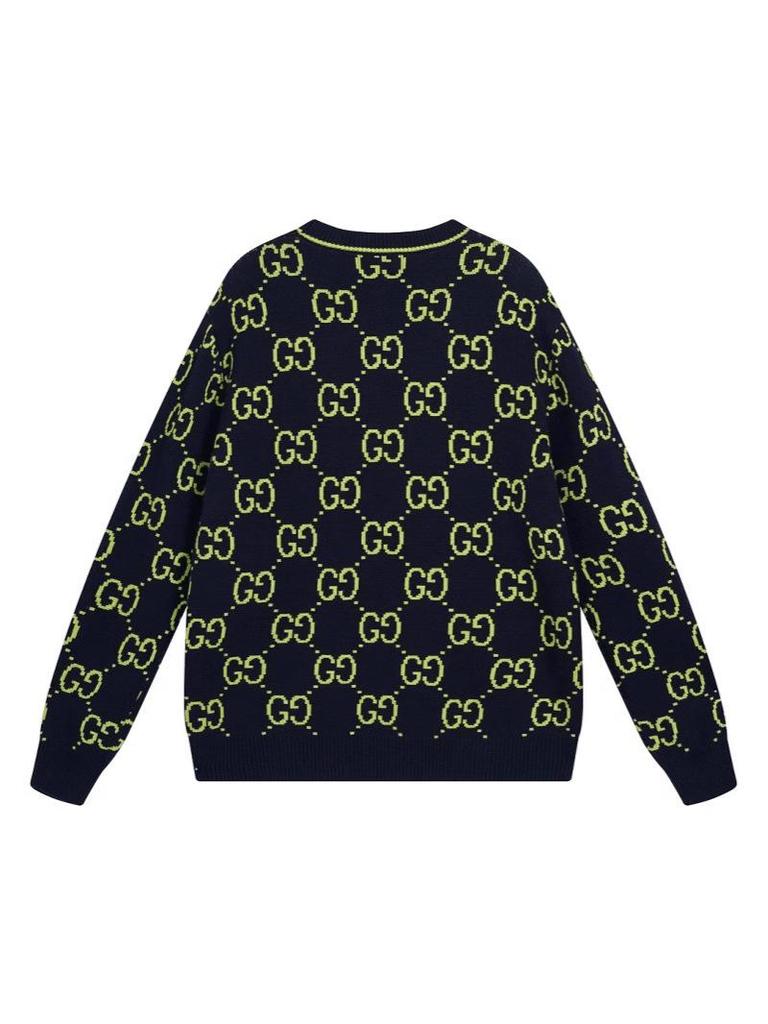Unisex Light Luxury G-Print Round Neck Pullover Sweater