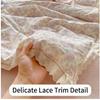Exquisite Lace Crinkle Gauze Cotton Summer Quilt Skin-Friendly Washable Multi Size Bedding For Cozy Bedroom Summer Sleeping