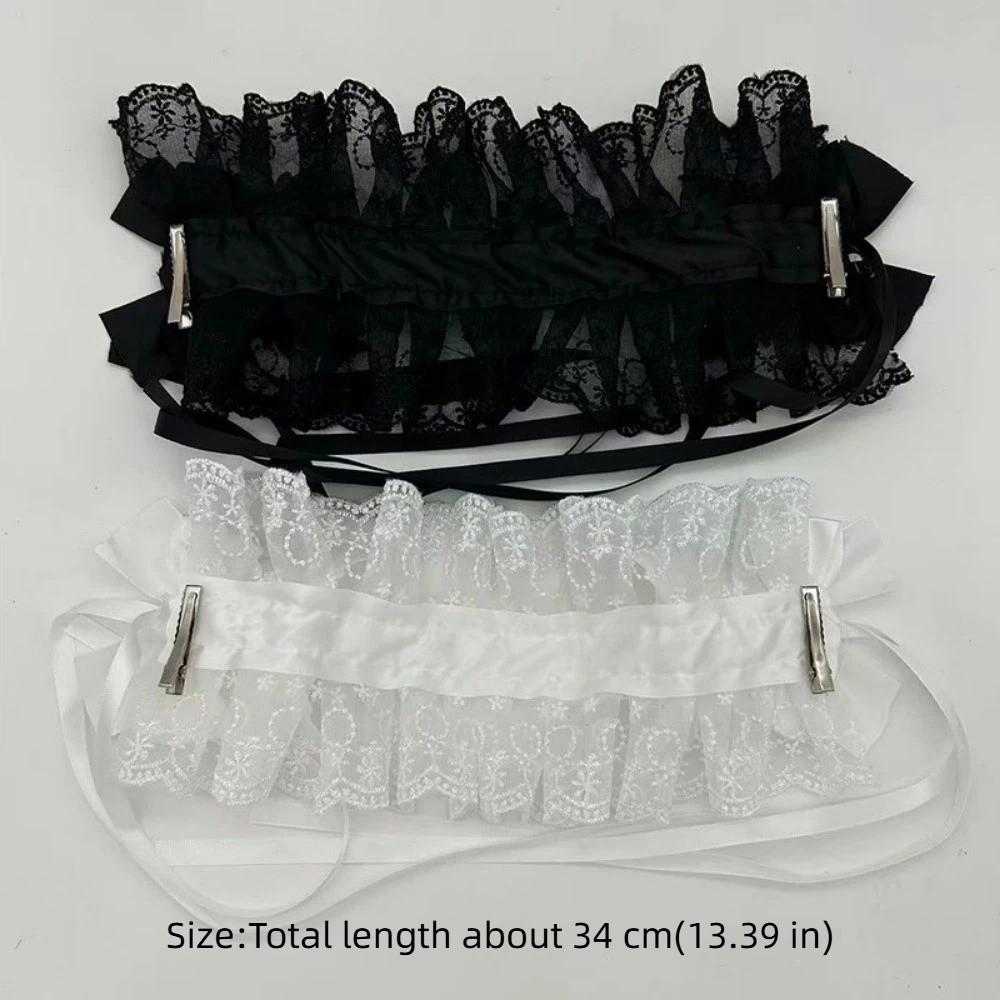 Gothic Lolita Wing Angel Headband Lace Head Wrap New Cosplay Headdress  Hair Accessories