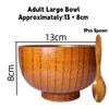 Japanese Style Natural Wooden Bowl Tableware for Fruit Salad Noodle Rice Soup Bowls Kitchen Utensil Dishes Handmade Crafts