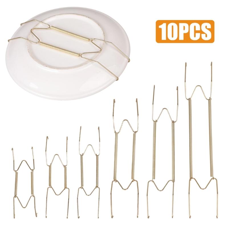 10Pcs W Type Hide Plate Hook Rustproof Steel Construction For Securely Hanging Dishes