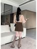 Autumn-Winter Plaid Pleated Half-Body Plus Size Wool Skirt: High-Waist, Belly-Covering for a Slim Look.