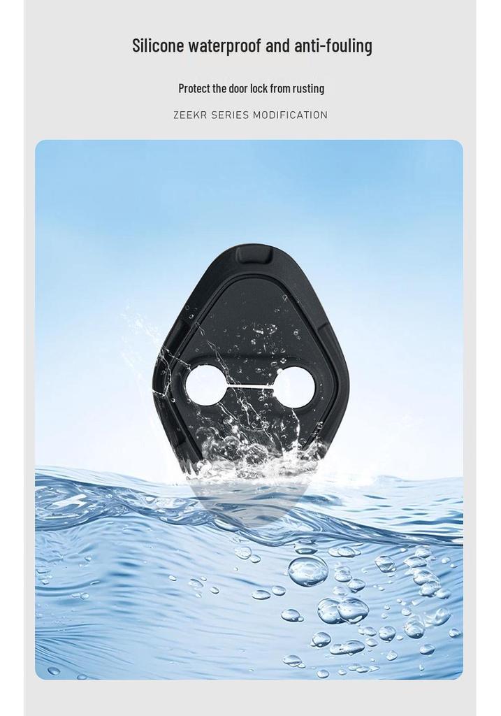 Zeekr 001/7X/9X Door Lock Buckle Protection Pad - Shock-Absorbing Silicone Cover