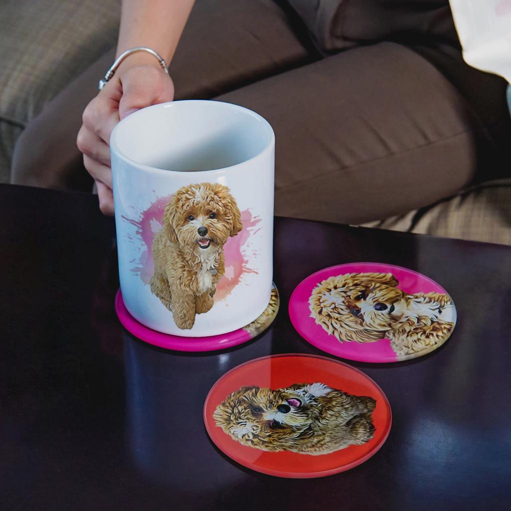 11oz Customizable Pet Portrait Mug Personalized Pet Photo Cup Special Gift for Pet Admirers Classmate Neighbor Buddy Husband
