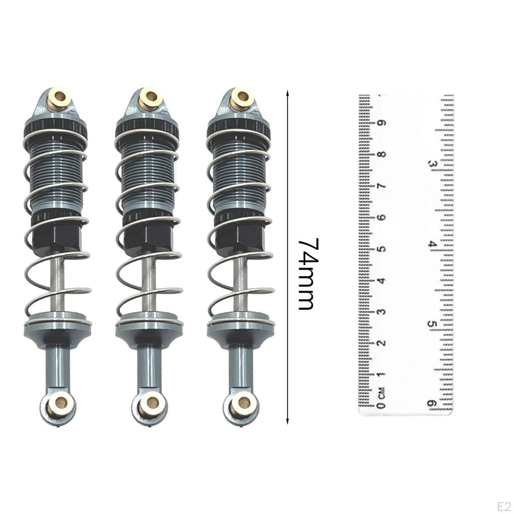 4Pcs Metal Shock Absorber 74mm DIY Spare Parts, Upgrade for MN86 Remote Control Vehicle, MN128 Truck