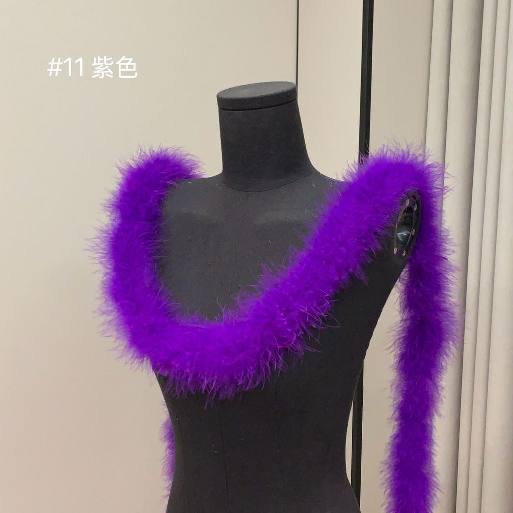 Bunte Federstreifen Truthahnfederstreifen Performance Tanzkostüm Dekomaterialien DIY Textilzubehör