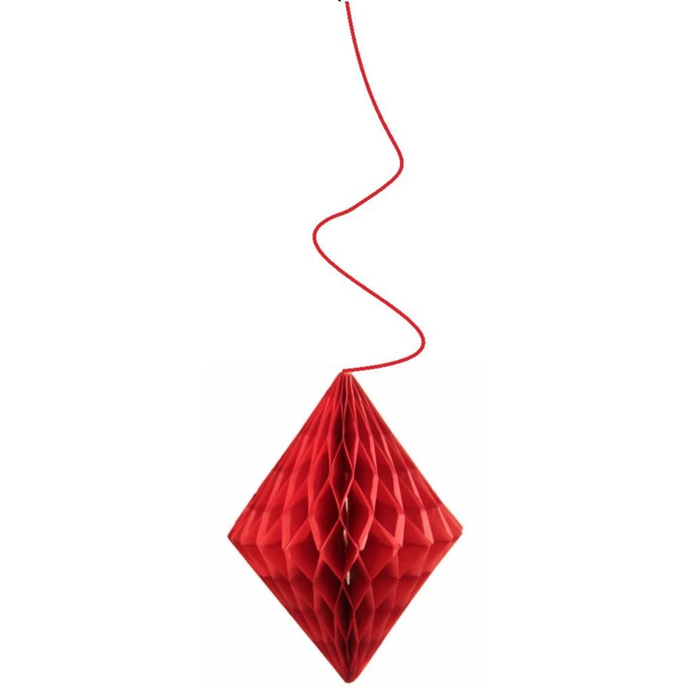 4 ks/Sada Červeno-černá Voštinová Závěsná Ozdoba Perfektní Kasino Party Dekorace Klub