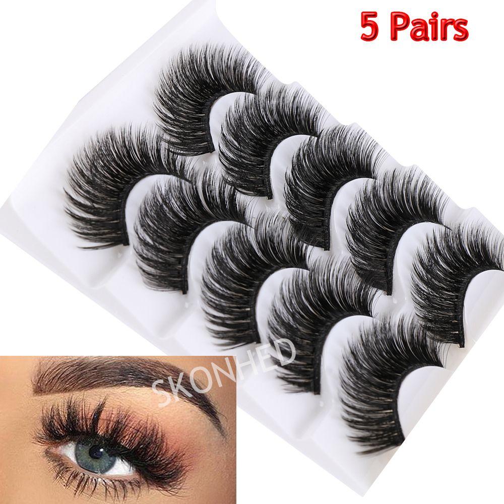 Wispy Glue Included Eye Lash Extension Natural Long  False Eyelashes 3D Soft Mink Hair