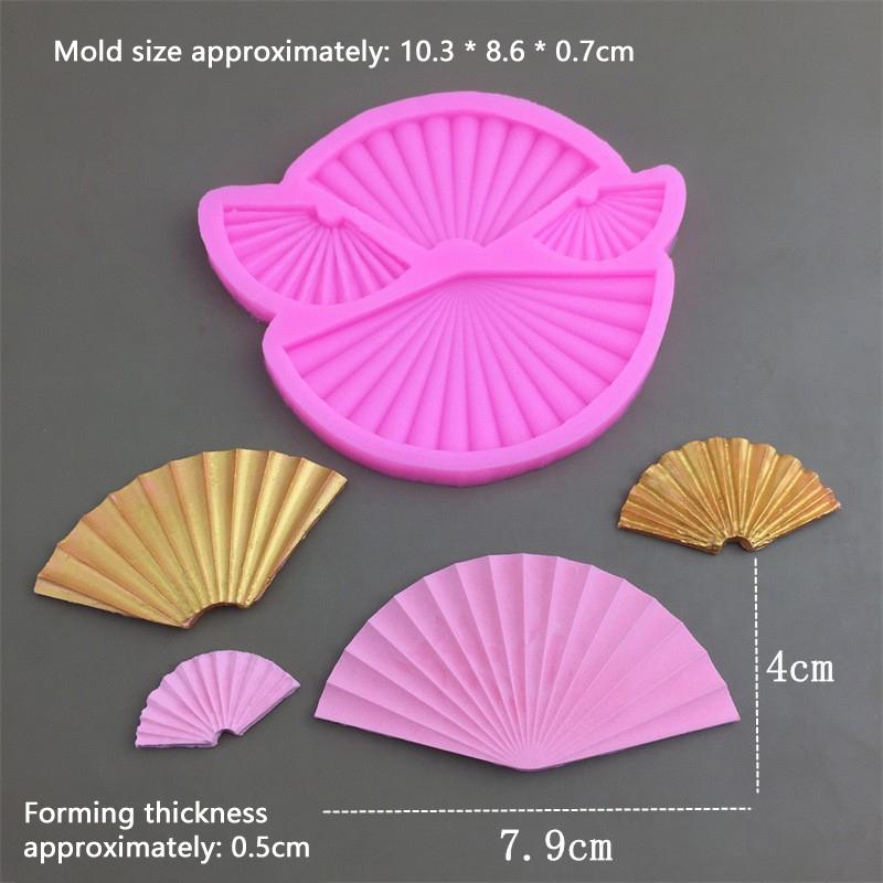 

Folding Fan Silicone Sugarcraft Mold Tools Cupcake Baking Mould Fondant Cake Chocolate Cake Pie Custard Tart Decorating Tools