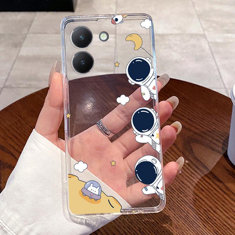 Jelly Casing For Vivo Y36 V2247 V2248 4G Y27 5G Y77T Y27S Y100I Clear Silicone Soft TPU Back Cover Cute Cat Rabbit Phone Case