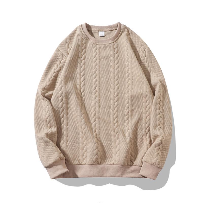 New Sweatshirt Versatile Long Sleeve Solid Color Round Neck Pullover Jacket Top