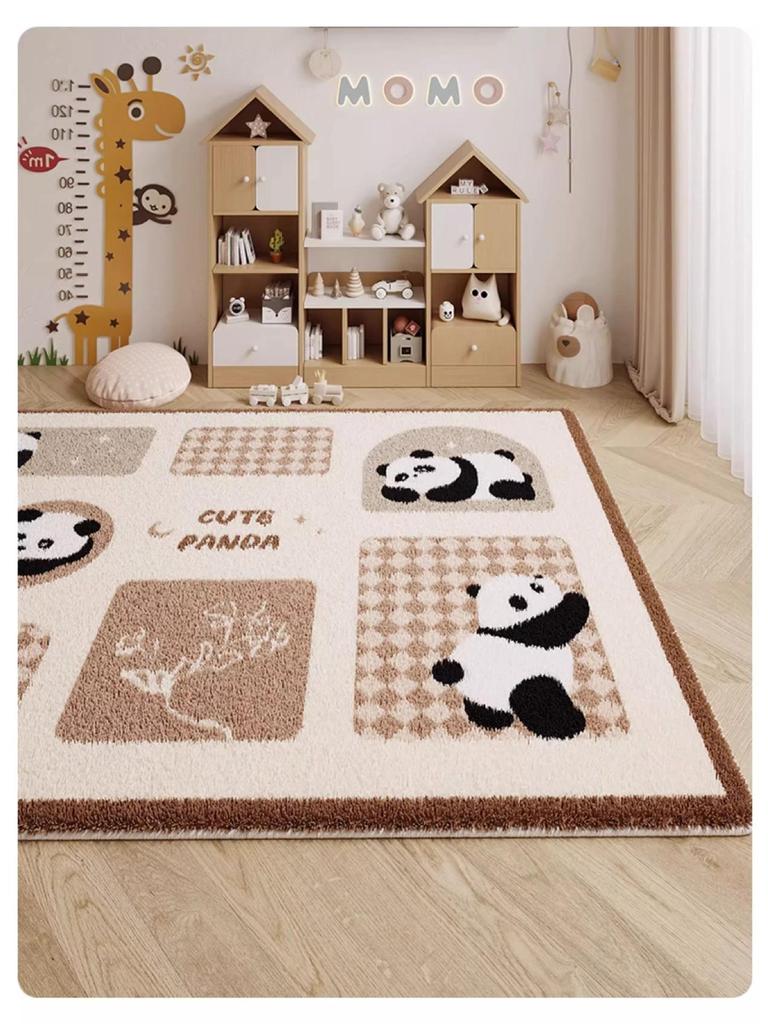 Cartoon Style Luxury Faux Cashmere Children's Floor Mat