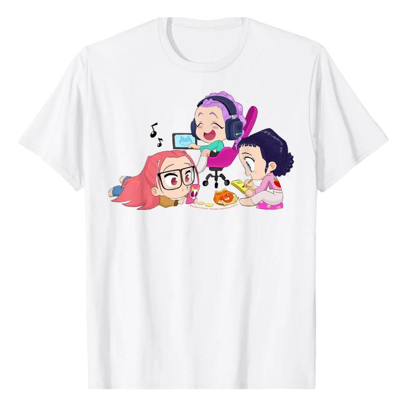 Camiseta Chibi Huntr_x Chillin At Home S разноцветный