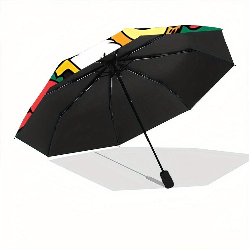 1pc Garfield Pattern Automatic 3-Fold Umbrella, 8 Iron Frames, High-Value Folding Umbrella, Suitable for Office, Travel and Outdoor Adventur