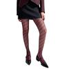 Aesthetic High Waist Fishnet Tights for Women Stretchy Pantyhose Elegant Hollowed Out Diagonal Stripe Mesh Stockings