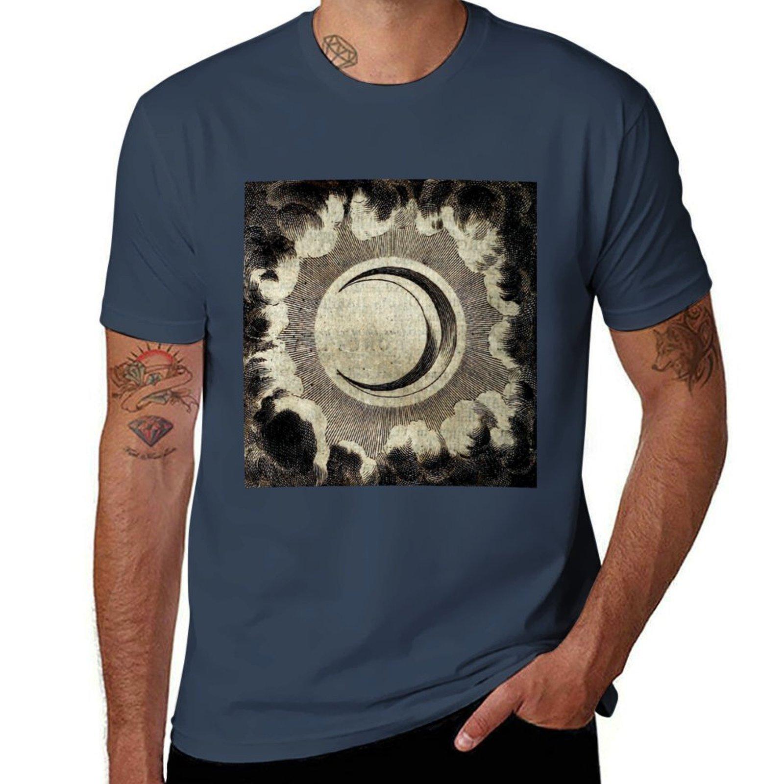 Antique Crescent Moon Tshirt Comfort Stretch Tee Shirt S