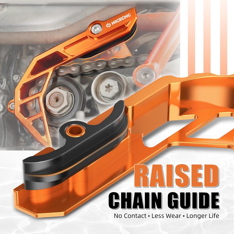 NICECNC Motorcycle Engine Case Saver Sprocket Chain Guard Cover for KTM 690 SMCR 690 Enduro R 690 SMC R 2009-2023 2024 2025