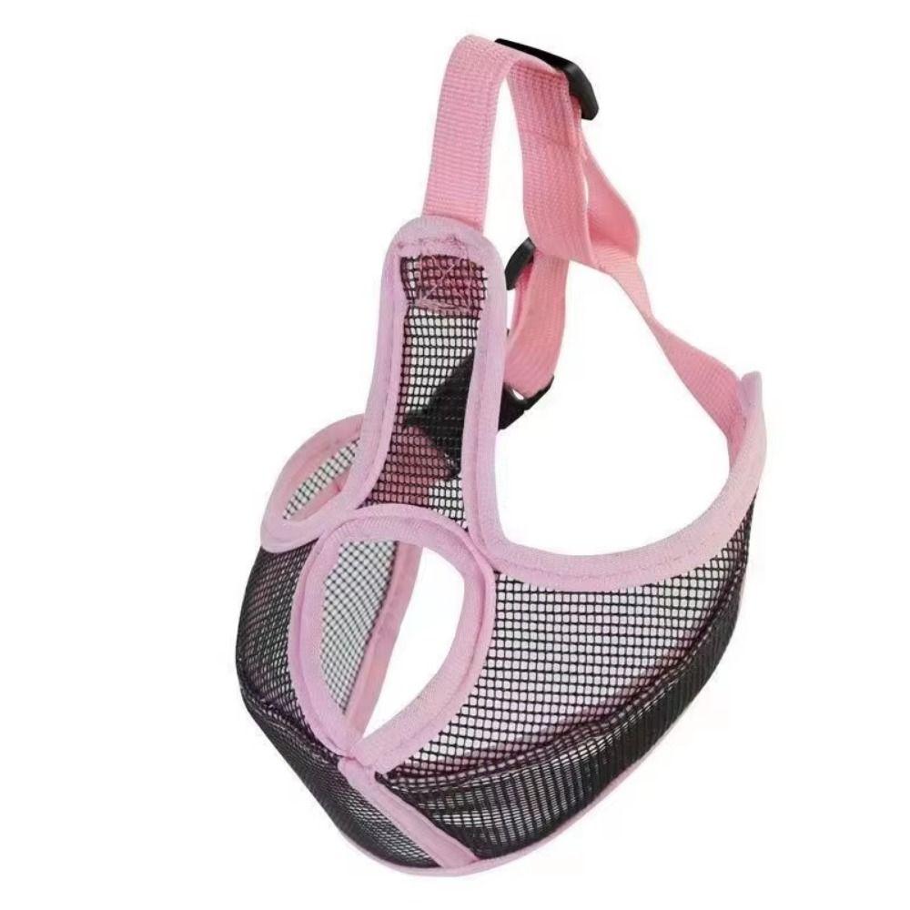 Soft Mesh Dog Mouth Cover Breathable Mesh Bulldog Mouth Mask Pet Mouth Cover  Outdoor Activities