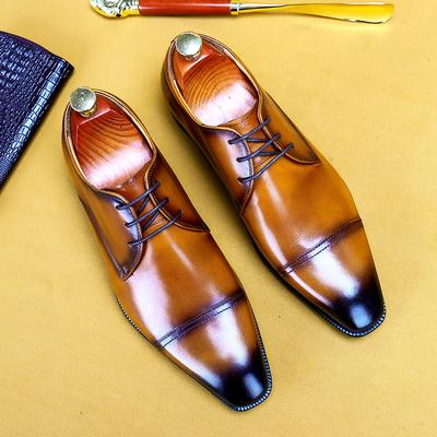 Three-Joint Leather Shoes Men'S Business Dress Genuine Leather Cowhide Inner British Handmade Men'S Shoes
