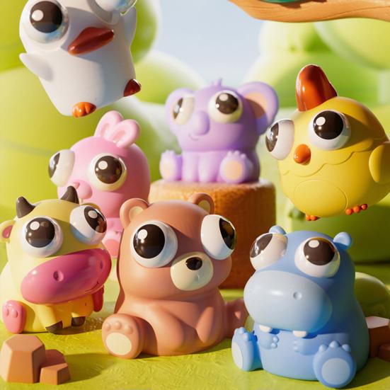 Zvířecí špetka Hračka vyskakování očí Pomalé odskočení Úleva od stresu Zajíček sova Kachna Kráva Medvěd ždímá Zmáčknutí Šmrnc Senzorická hračka Děti Dospělí Dárek