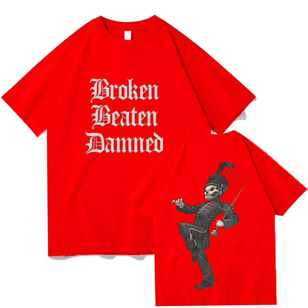 

2026 Broken Beaten Damned Tee My Chemical RoUnisexce Rock Oversized Cotton Tshirt Unisex Women Punk Intage Printed T Shirt Clothes 4XL