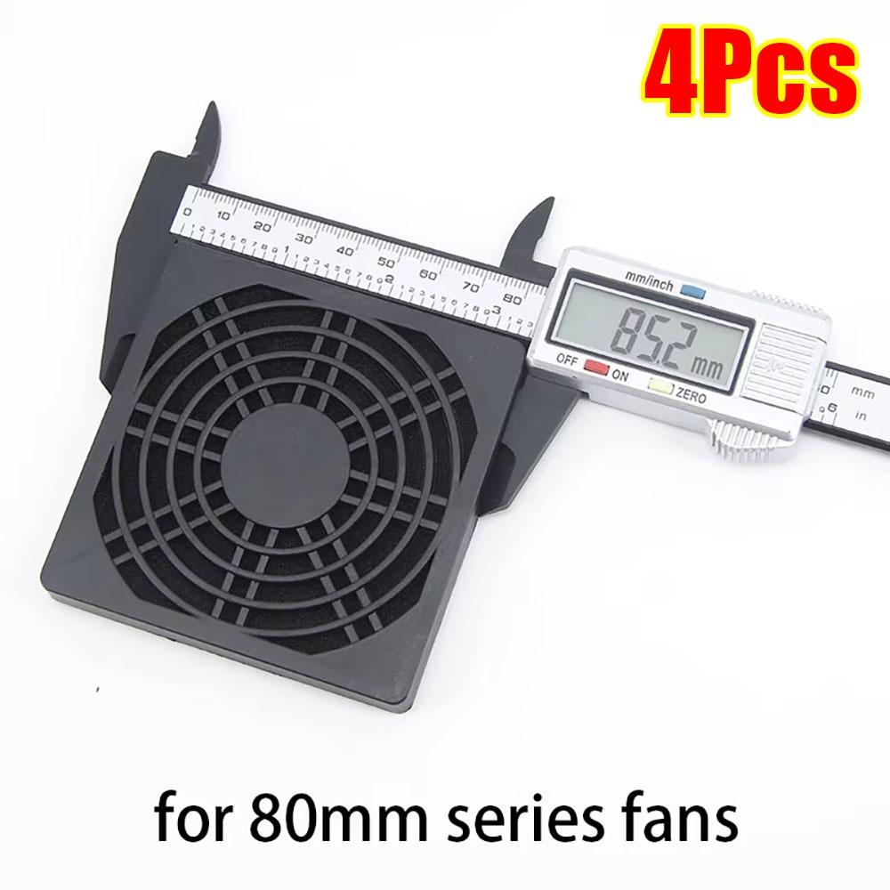4Pcs Guard Grill Protector PC Computer Fan Filter 40/50/60/80/90/120mm ABS Case Fan Dust Filter 3in1 Cleaning Case