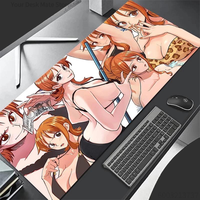 XXL Map Keyboard Rug Large PC Kawaii Gamer Cabinet Mouse Pad Laptop Japan Anime Mousepad O-one P-piece Nami Sexy Girl Desk Mat