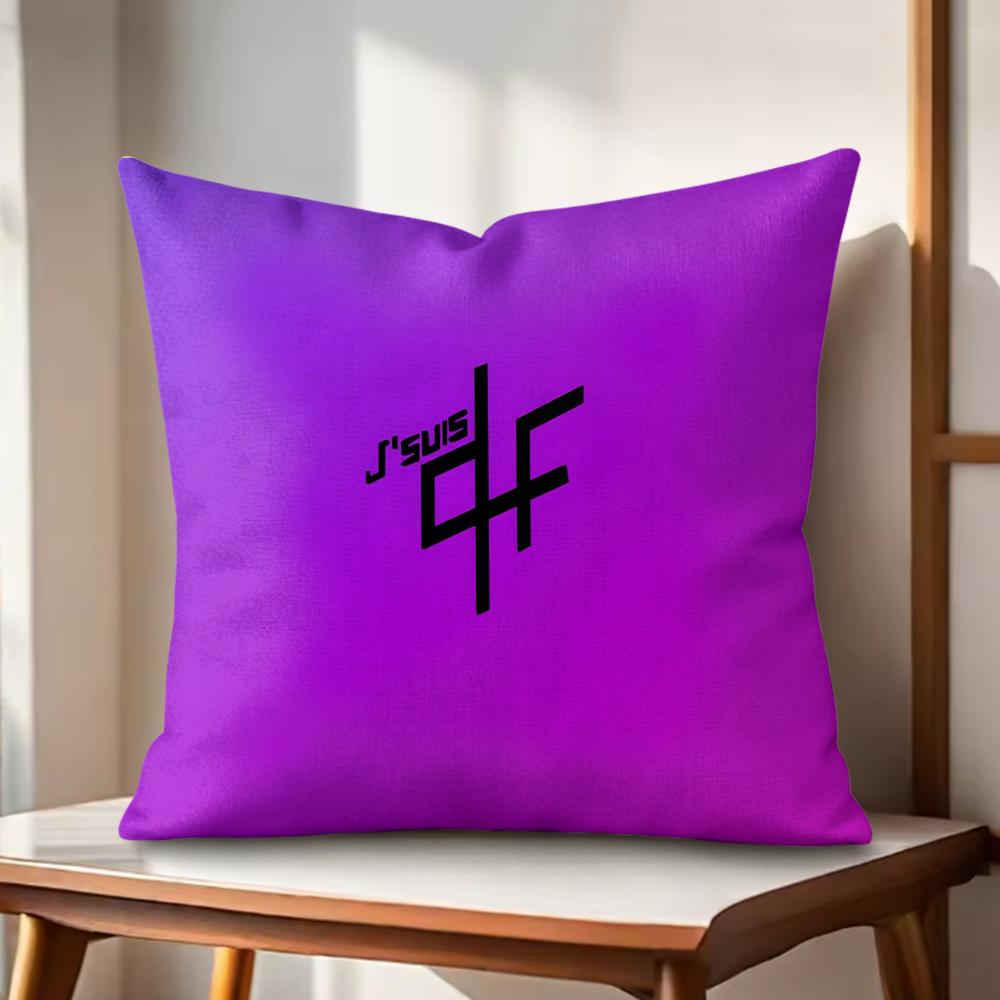 

Classic PPNLQQLFS Logo Cushion Cover Natural Linen Organic Fabric DoubleSided Printing Couch Pillow Covers Home Decor 30x30cm
