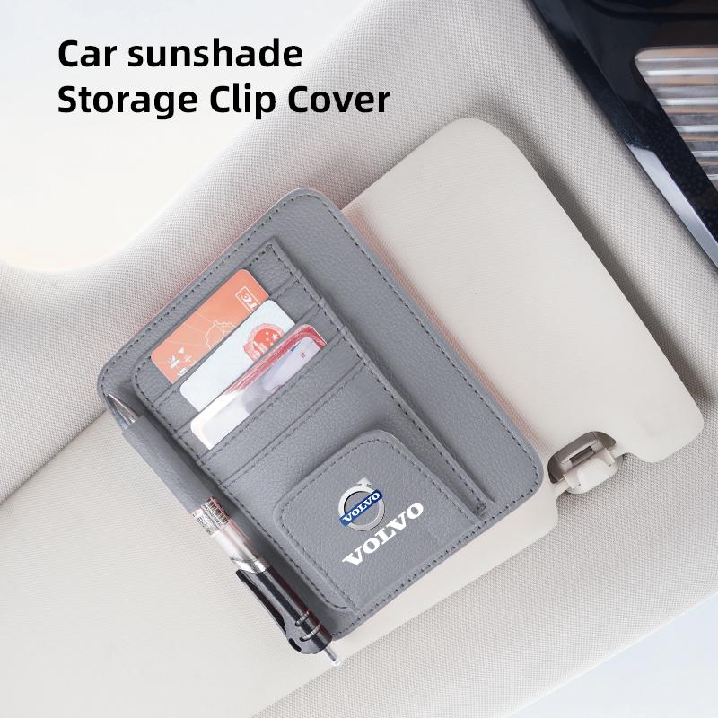 Volvo Car Sun Visor Storage Card Bag Glasses IC Card Clip Holder For XC S60 V60 C30 XC60 XC40 V70 XC90 V40 SC60 190h R V50 S90