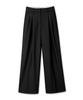 Michikoleondeonkosino Relaxed Double-Pleat Wide Slacks Black