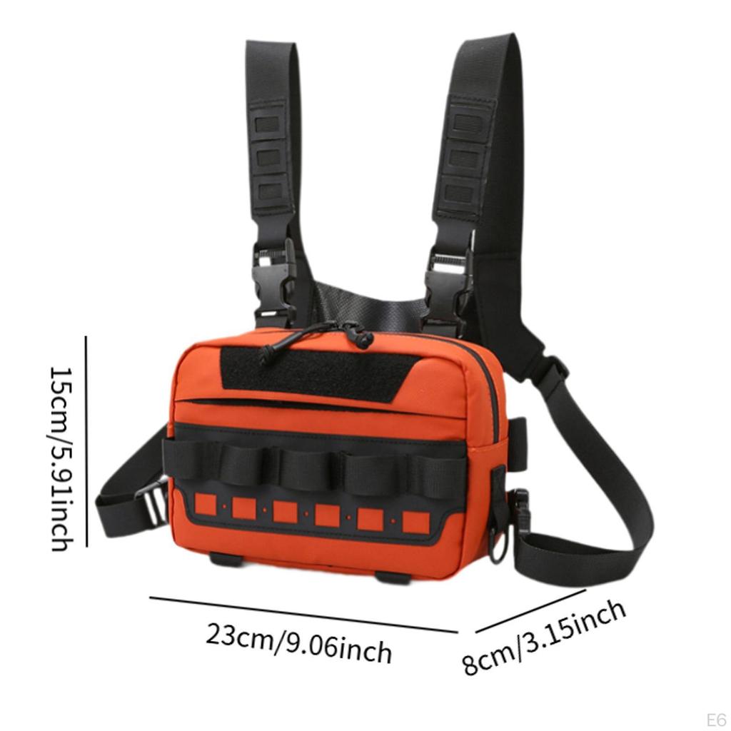Fishing Gear Bag Multifunction Chest Pouch for Outdoor Sports Camping Hiking