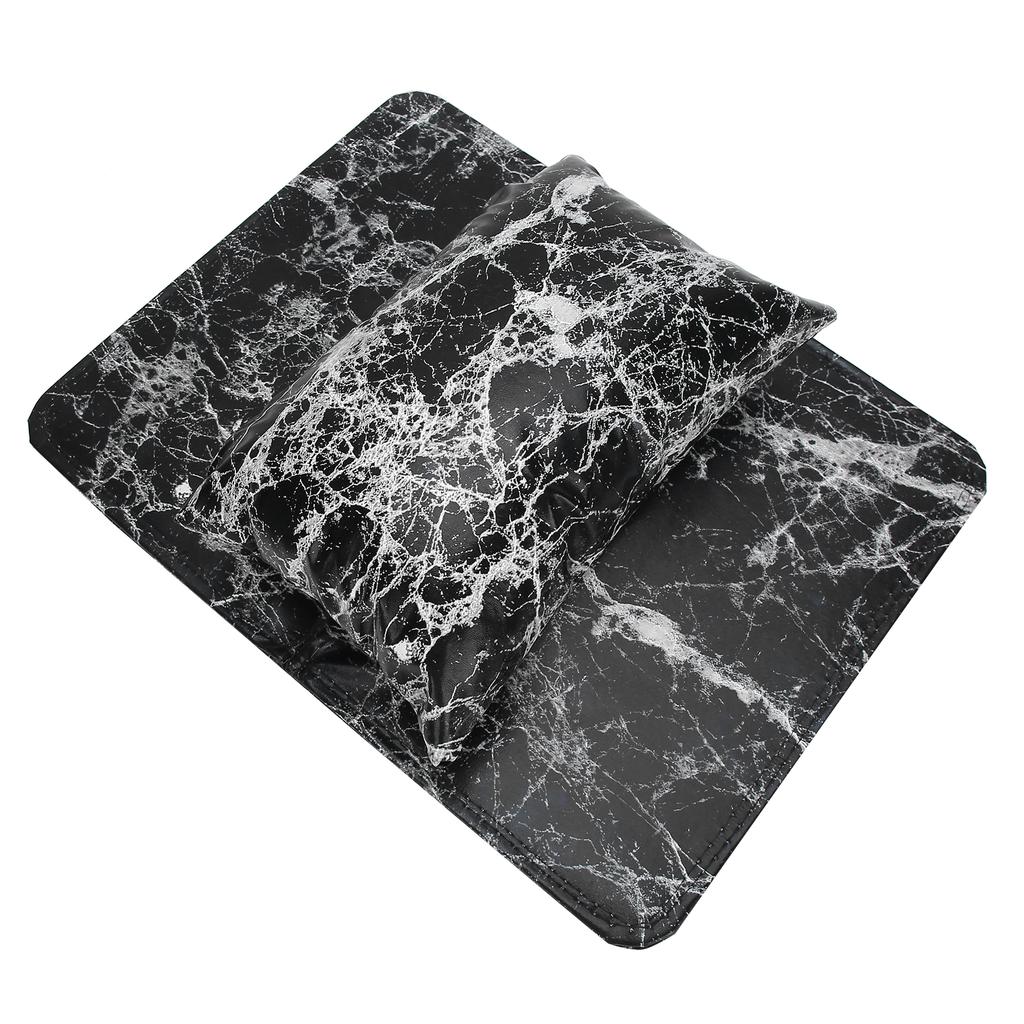 Marbling Nail Art Hand Pillow PU Leather Washable Folding Table Pad Hand Rest Mat
