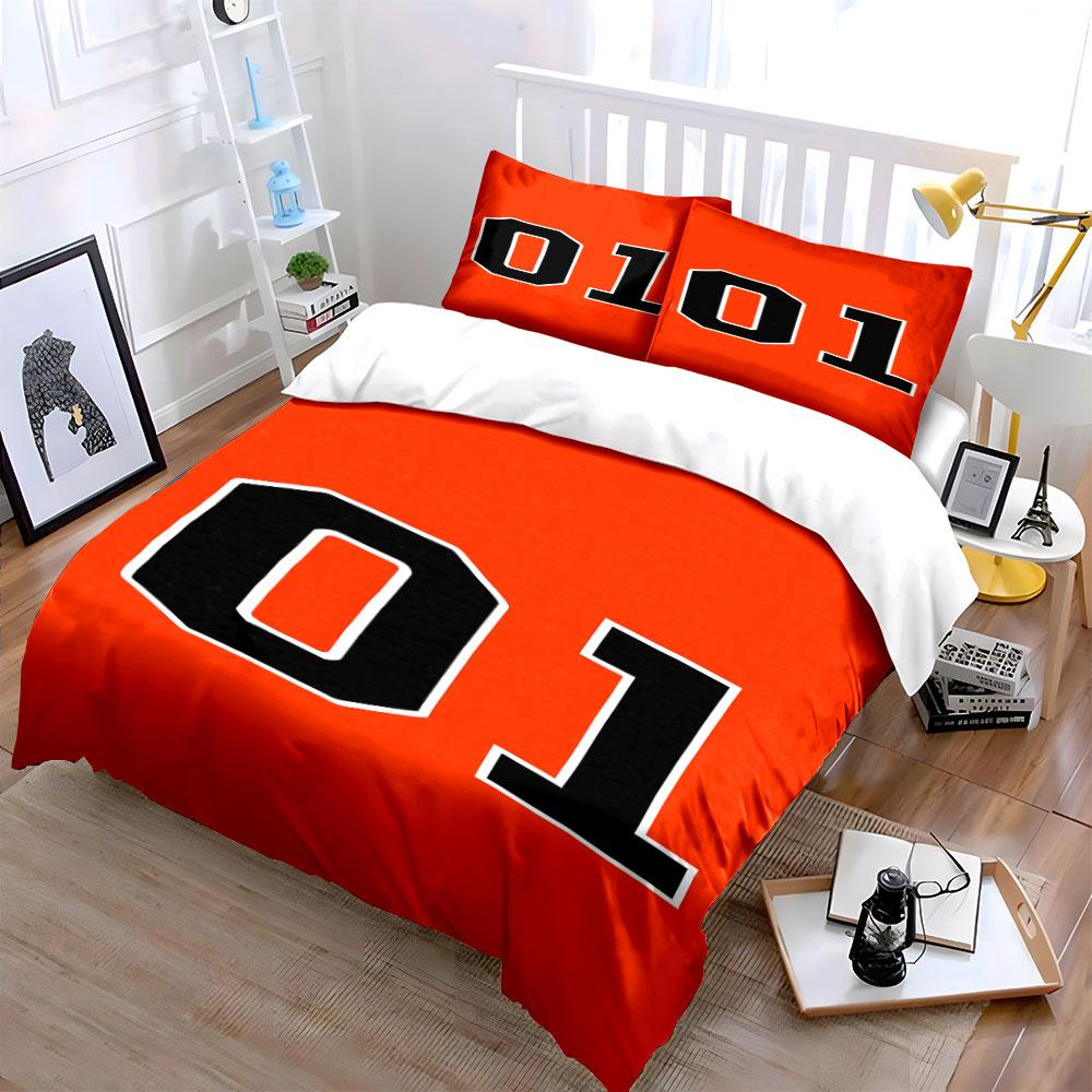 Bold Black Numbers "01". Bedding Sets Duvet Cover Sets Duvet Covers Pillowcases(1*Duvet Cover 2*Pillowcases Without Duvet Insert)
