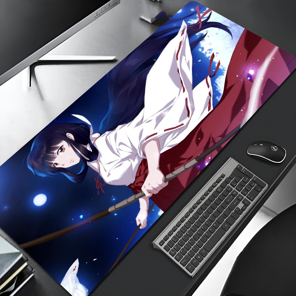Anime Inuyasha Mouse Pad Edge Big Gaming Locking Computer Gamer Large Kawaii Rubber Art Mousepad Laptop Desk Mat
