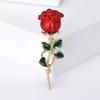 Fashion Temperament Elegant Rose Brooch, High-End Clothing Collar Pin With Accessories