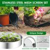4Pcs Soil Sieves Mesh Set Round Stainless Steel Garden Soil Stone Filtration Kitchen Flour Powder Filter Screen Soil Strainer