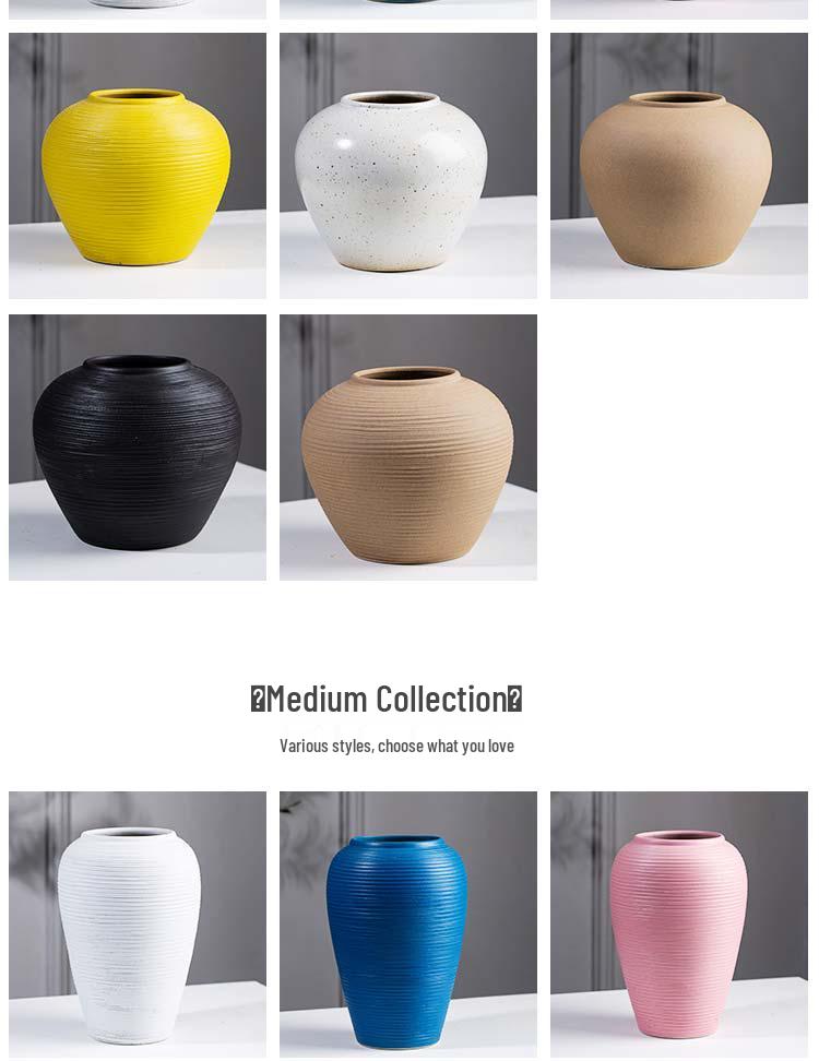 Nordic Ceramic Hydroponic Vase for Home Decor - Living Room Flower Arrangement and Dining Table Ornament