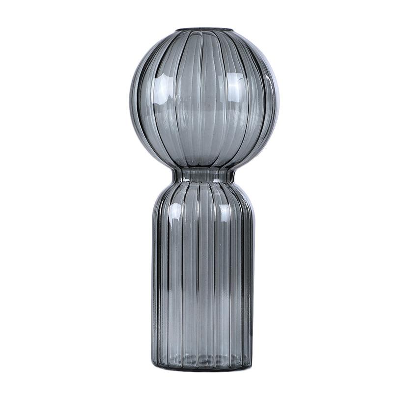 Home Decoration Glass Vase Room Decoration Flower Pot Modern Color Crystal Transparent Hydroponic Plant Flower Arrangement Art