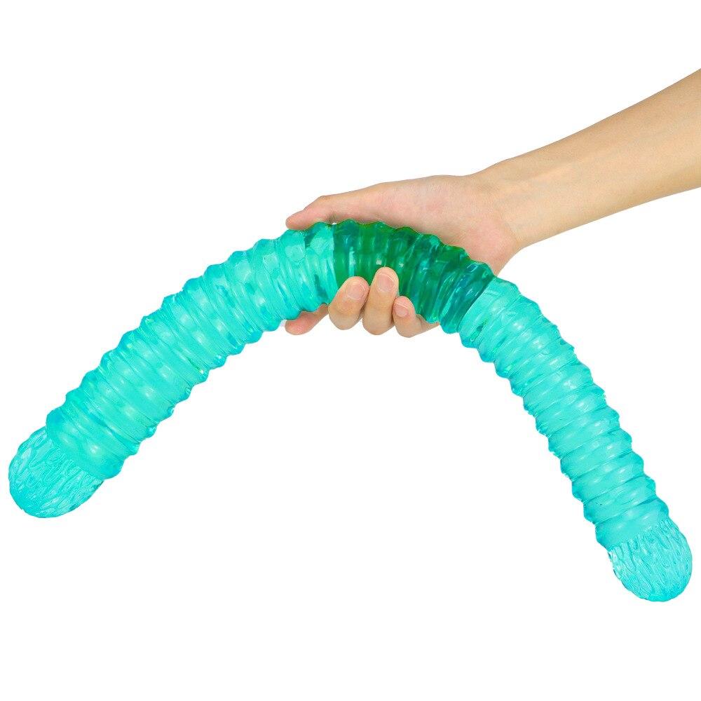 56cm Double-ended Threaded Dildo Oversized Anal Whip Anal Plug   Sex Toys Fisting Realistic Dildo Big Penis Strap On Cock PVC
