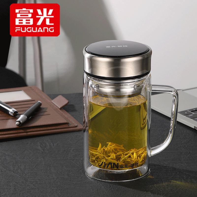 Fuguang Double-Layer Glass Tea Infuser Bottle