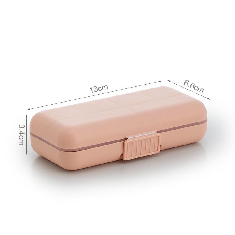 Desktop Mini Seven-Day Pill Organizer with Lid - Portable, Sealed Medicine Storage Box