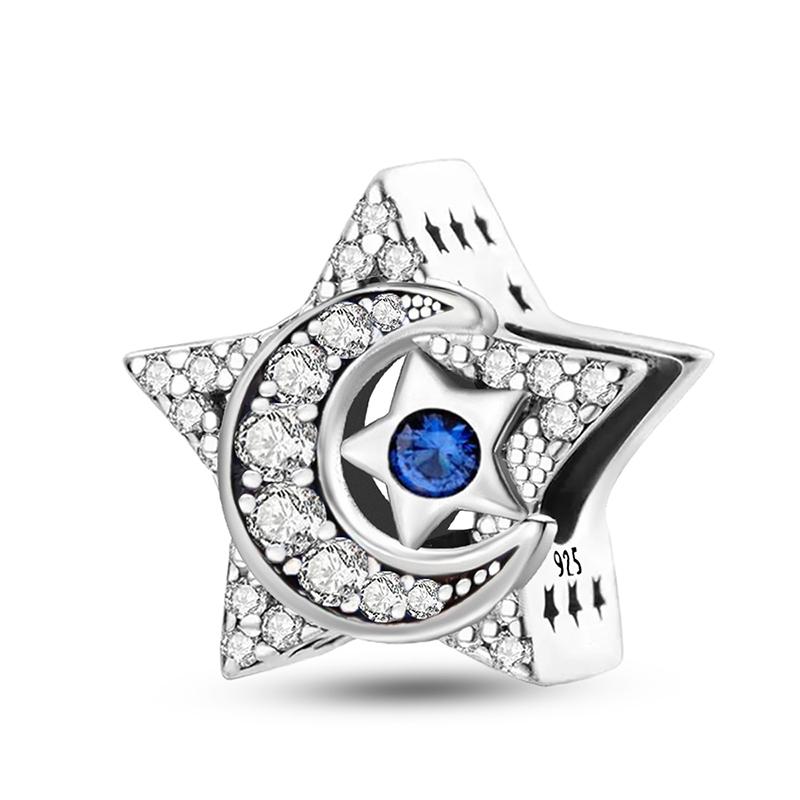 Copper Star Moon Ocean Series Turtle Sun Love Heart Pendant Charm Ball Suitable For Bracelets Diy Women'S Jewelry