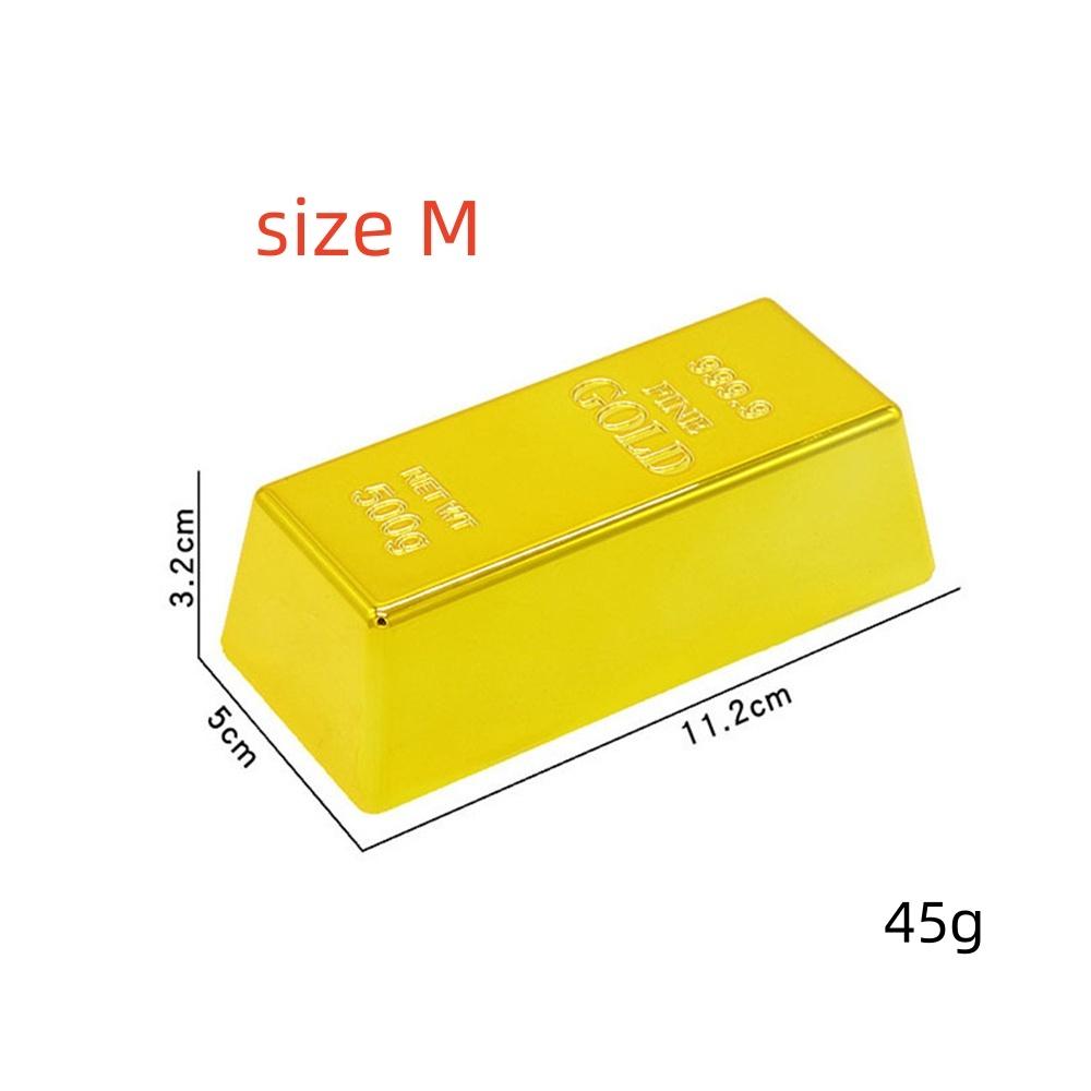 Fake Gold Bar Replica Golden Bullion Glittering Brick Decorative Movie Prop For Stage Decoration Halloween Pirate Party Supplies