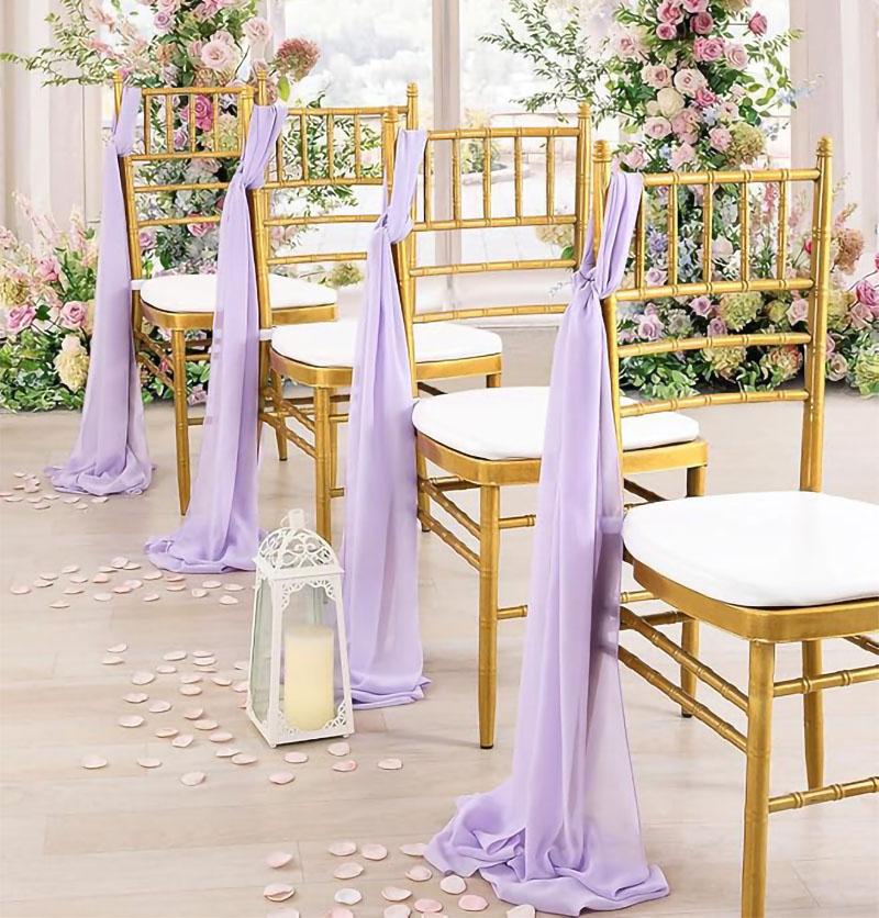 White Chiffon Table Runners Sheer Table Runner Wedding Arch Chair Sashes for Baby Shower Birthday Party Table Top Decoration