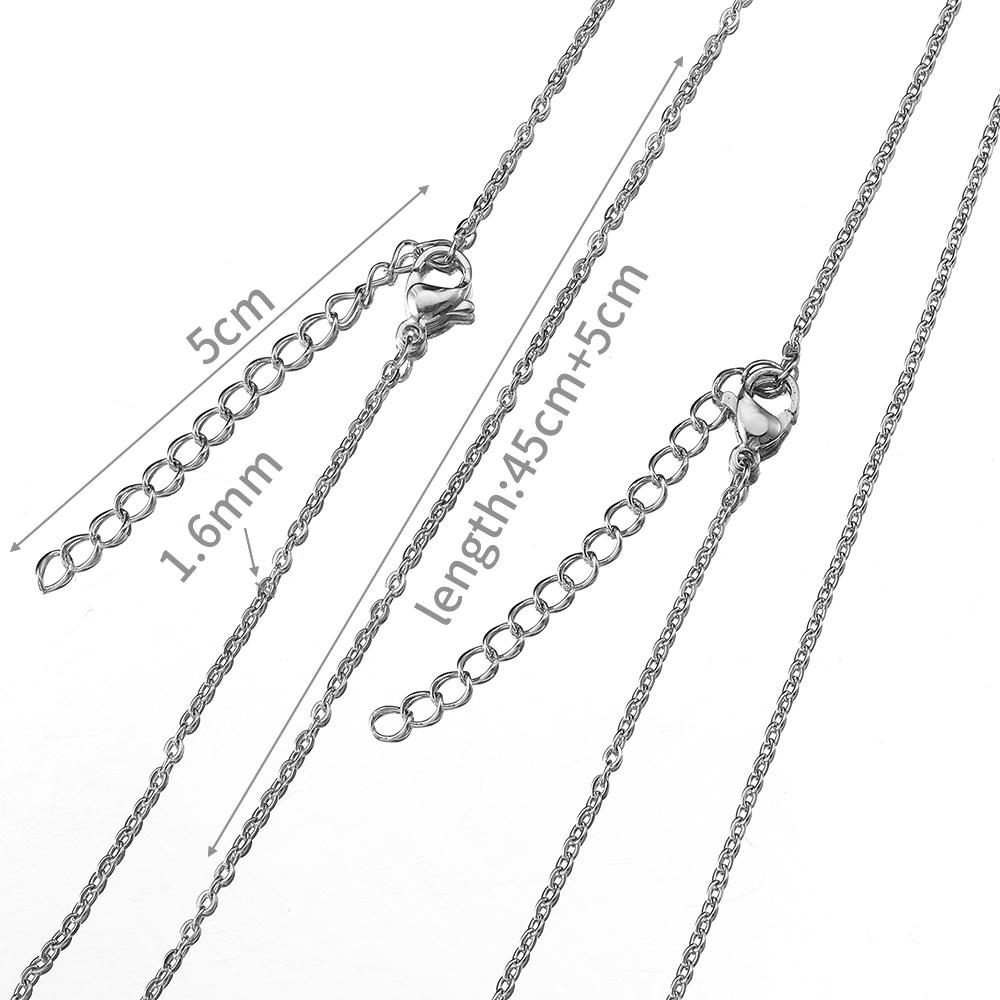 

10pcs 5pcs Stainless Steel Chain O Shape Chain with Lobster Clasps Necklace Chains for Jewelry Making Charms Pendants DIY 5pcs